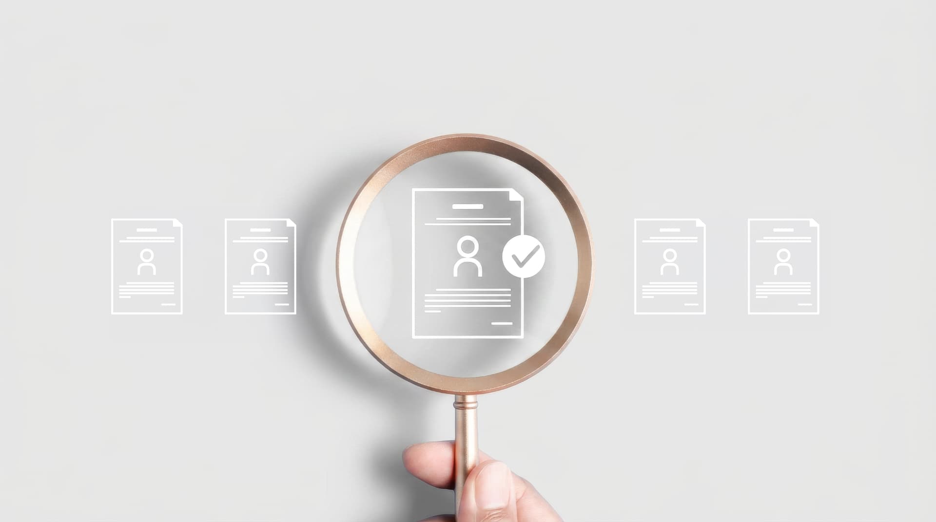 Magnifying glass highlighting an approved loan document